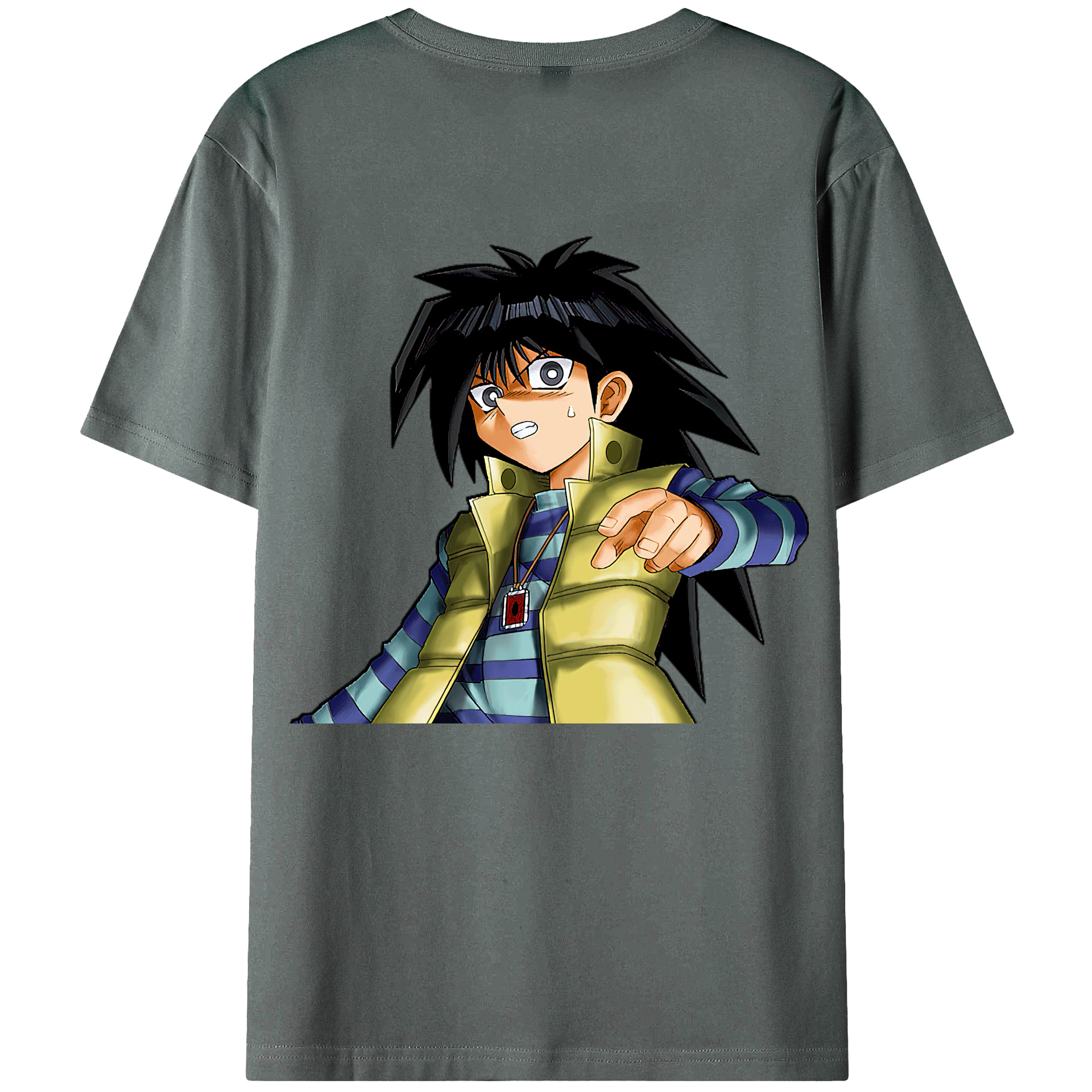 （画像用） 遊☆戯☆王 Yu-Gi-Oh! 綿100％ メンズ半袖Tシャツ（バックプリント） 通気性